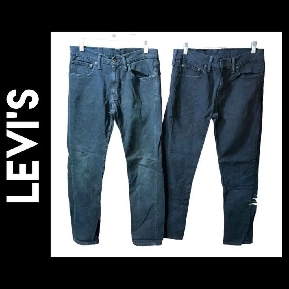 2 Pair of Levi Strauss Black Denim Jeans 31x30